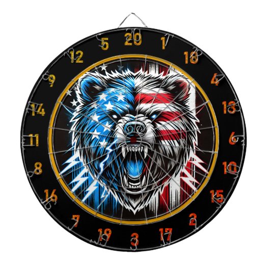 Roaring Beer Strikes met Fiery Pride Dartbord (Voorkant)