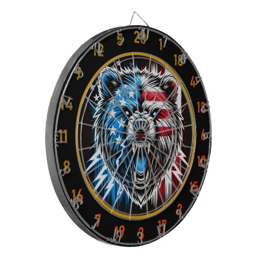 Roaring Beer Strikes met Fiery Pride Dartbord (Voorkant Links)