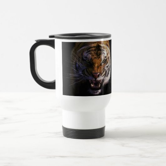 Roaring Bengal Tiger Wildlife Art Travel Mug Reisbeker (Links)