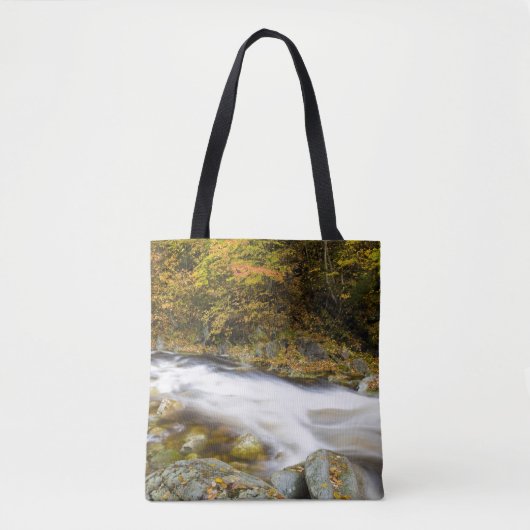 Roaring Brook in herfst in Vermont's Green Tote Bag (Voorkant)