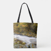 Roaring Brook in herfst in Vermont's Green Tote Bag (Achterkant)