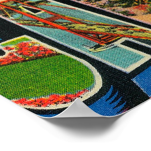 Roaring Camp Railroad, CA - Grote letterscènes Poster (Hoek)