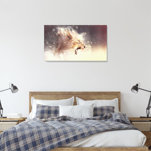 Roaring Creativiteit Canvas Afdruk (Insitu (Slaapkamer))
