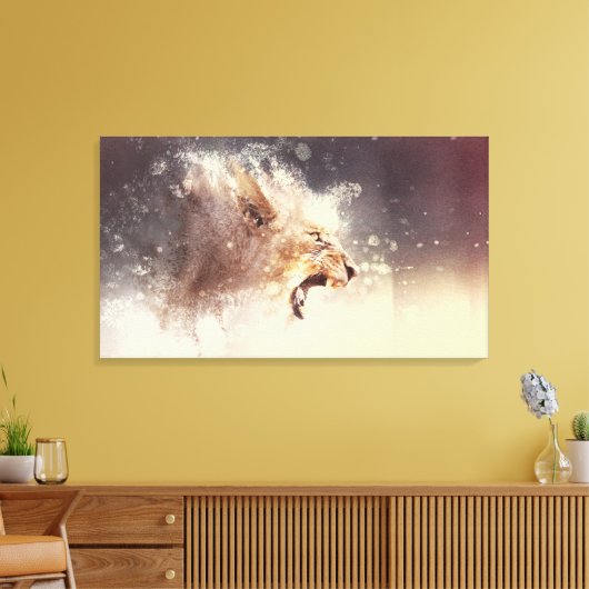 Roaring Creativiteit Canvas Afdruk (Insitu (Woonkamer))