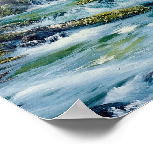 Roaring Creek Scène uit de Pacific Northwest Poster (Hoek)