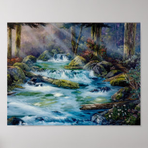 Roaring Creek Scène uit de Pacific Northwest Poster