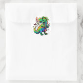 Roaring Dino: Fun Dinosaur Sticker Design (Tas)
