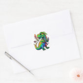 Roaring Dino: Fun Dinosaur Sticker Design (Envelop)