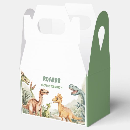 Roaring Dinosaur verjaardagsfeestje Bedankdoosjes (Geopend)