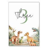 Roaring Dinosaur verjaardagsfeestje Kaart (Achterkant)