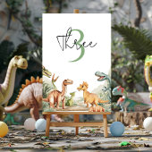 Roaring Dinosaur verjaardagsfeestje Kaart