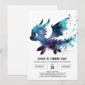 Roaring Dragon Birthday Custom Kaart (Voorkant / Achterkant)