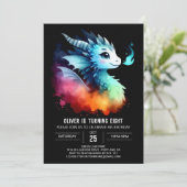 Roaring Dragon Verjaardag Kaart (Staand voorkant)