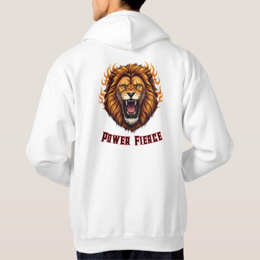 Roaring Fire Lion Head Mascot Hoodie (Achterkant)