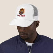 Roaring Fire Lion Head Mascot Trucker Pet (In situ)