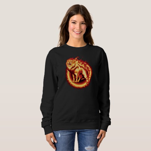Roaring Fire Lion Sweatshirt (Voorkant volledig)
