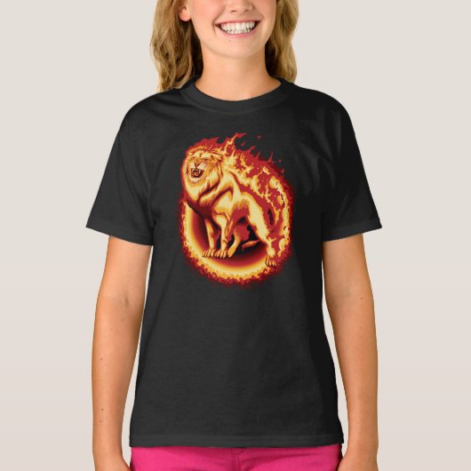 Roaring Fire Lion T-shirt (Voorkant)