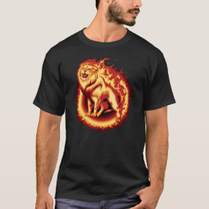 Roaring Fire Lion T-shirt