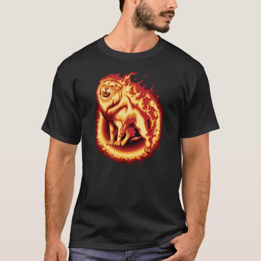 Roaring Fire Lion T-shirt (Voorkant)