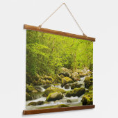 Roaring Fork in de lente Hangend Wandkleed (Gebogen)