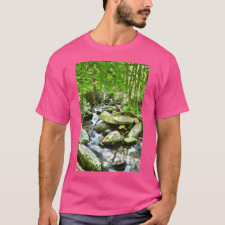 Roaring Fork Stream Great Smoky Mountains Verticaa T-shirt