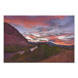 Roaring Fork Sunrise, Colorado Foto Afdruk