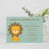 Roaring Fun Birthday Party Invitation Kaart (Staand voorkant)