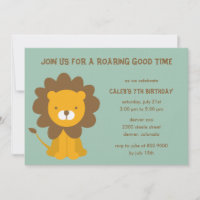 Roaring Fun Birthday Party Invitation