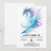 Roaring Fun Dragon Adventure Verjaardag Kaart (Voorkant / Achterkant)