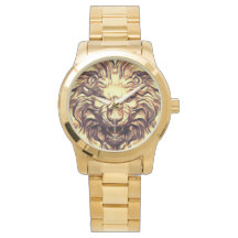 Roaring Gold Lion Head