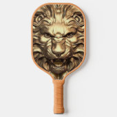 Roaring Gold Lion Head. Personaliseren Pickleball Paddle (Voorkant)