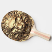 Roaring Gold Lion Head. Personaliseren Tafeltennisbatje (Zijkant)