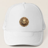 Roaring Gold Lion Head Trucker Pet (Voorkant)
