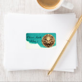 Roaring Gold Lion Hoofd van de speciale school Eti Etiket (Insitu)