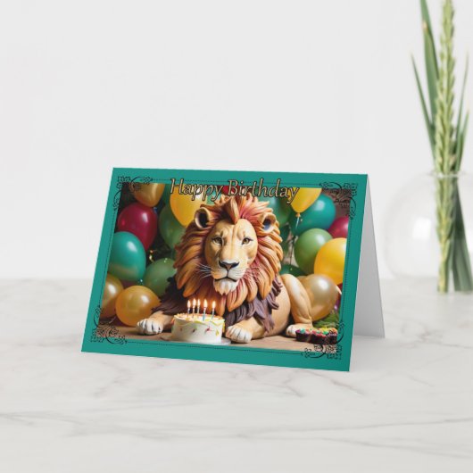 Roaring Good Celebration Boy's Birthday Kaart (Voorkant)