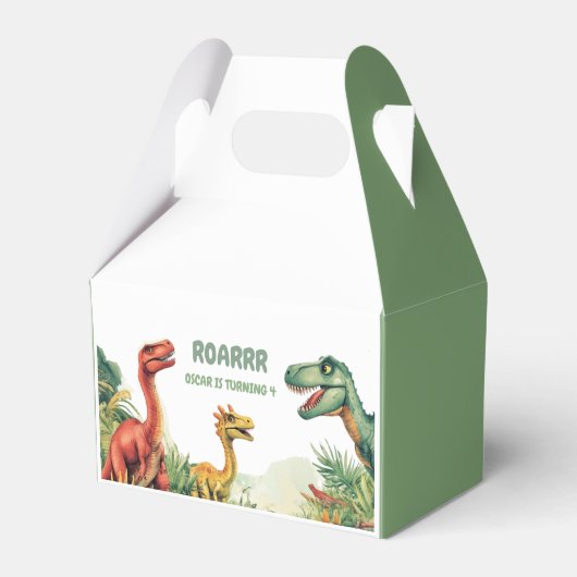 Roaring Good Time Dinosaur Party Bedankdoosjes (Voorkant Zijde)