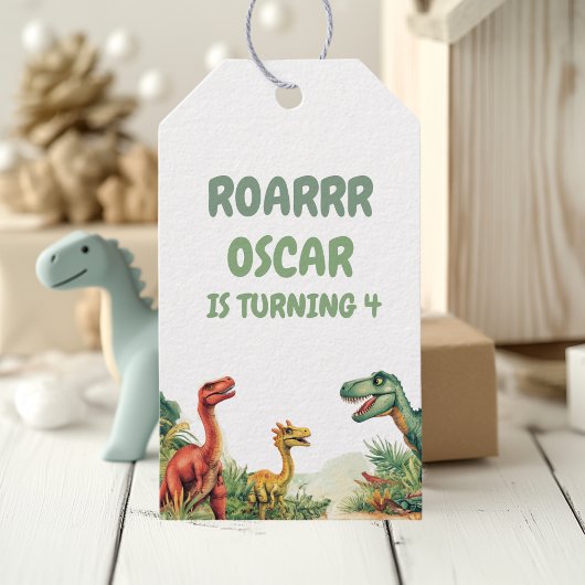 Roaring Good Time Dinosaur Party Cadeaulabel