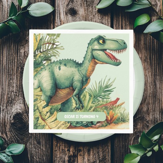 Roaring Good Time Dinosaur Party Servet