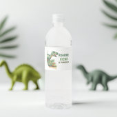 Roaring Good Time Dinosaur Party Waterfles Etiket