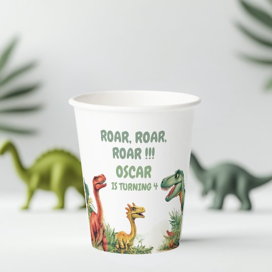 roaring good time dinosaurus papieren bekers