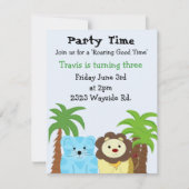 Roaring Good Time Party Uitnodiging (Voorkant)