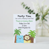 Roaring Good Time Party Uitnodiging (Staand voorkant)