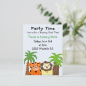 Roaring Good Time Party Uitnodiging (Staand voorkant)