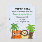 Roaring Good Time Party Uitnodiging (Voorkant / Achterkant)