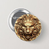 Roaring goudkoppen ronde button 5,7 cm (Voorkant /achterkant)