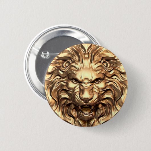 Roaring goudkoppen ronde button 5,7 cm (Voorkant /achterkant)