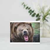Roaring Grizzly Beer Briefkaart (Staand voorkant)