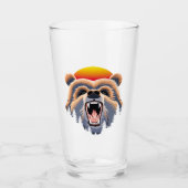 Roaring Grizzly Beer Face Glas (Voorkant)