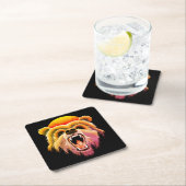 Roaring Grizzly Beer Face Kartonnen Onderzetters (Insitu)