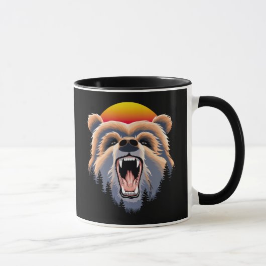 Roaring Grizzly Beer Face Mok (Rechts)